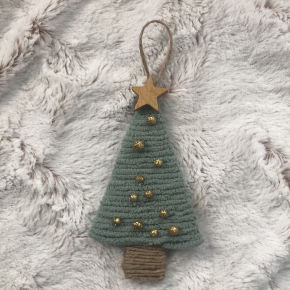 Handmade Yarn Wrapped Christmas Tree Ornaments - Picture 3 of 15